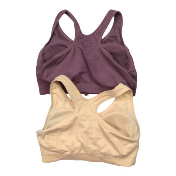 Dream Bra 2 Zip Front Compression Bras Size Large Cream & Purple - Picture 4 of 6